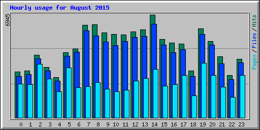 Hourly usage for August 2015